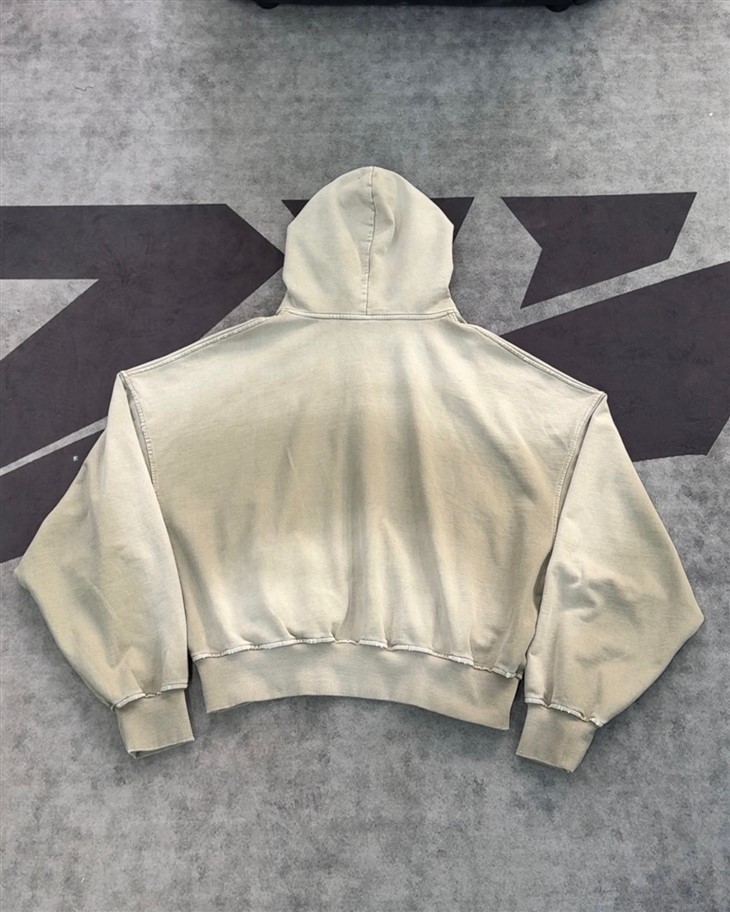 Wholesale OEM Vintage Washed Distressed Oversized Hoodie Kornit DTG Print suppliers